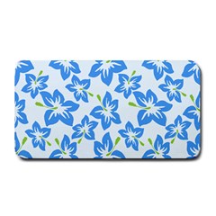 Hibiscus Flowers Seamless Blue Medium Bar Mats by Mariart