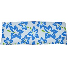 Hibiscus Flowers Seamless Blue Body Pillow Case (dakimakura)