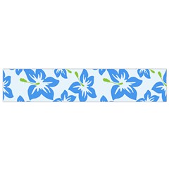 Hibiscus Flowers Seamless Blue Flano Scarf (small) by Mariart