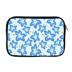 Hibiscus Flowers Seamless Blue Apple Macbook Pro 17  Zipper Case by Mariart