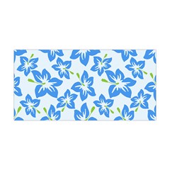 Hibiscus Flowers Seamless Blue Yoga Headband