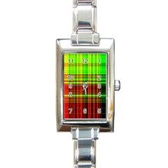 Line Light Neon Red Green Rectangle Italian Charm Watch