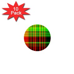 Line Light Neon Red Green 1  Mini Buttons (10 Pack)  by Mariart