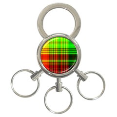 Line Light Neon Red Green 3-ring Key Chains by Mariart