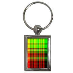 Line Light Neon Red Green Key Chains (rectangle)  by Mariart