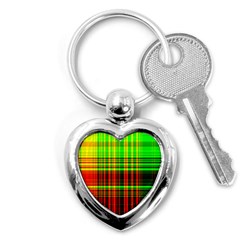 Line Light Neon Red Green Key Chains (heart)  by Mariart