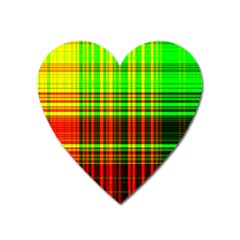 Line Light Neon Red Green Heart Magnet