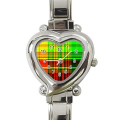 Line Light Neon Red Green Heart Italian Charm Watch by Mariart