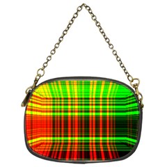 Line Light Neon Red Green Chain Purses (one Side) 