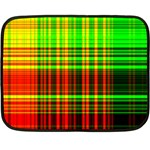 Line Light Neon Red Green Fleece Blanket (Mini) 35 x27  Blanket