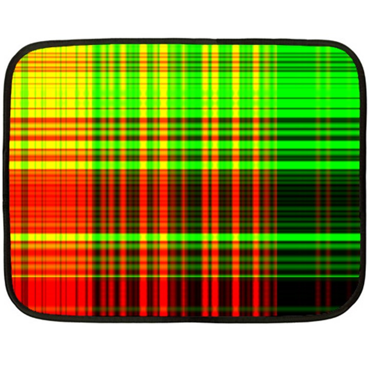 Line Light Neon Red Green Fleece Blanket (Mini)