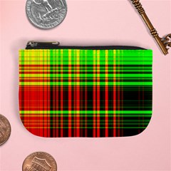 Line Light Neon Red Green Mini Coin Purses