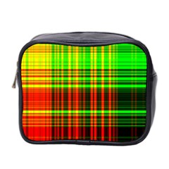 Line Light Neon Red Green Mini Toiletries Bag 2-Side