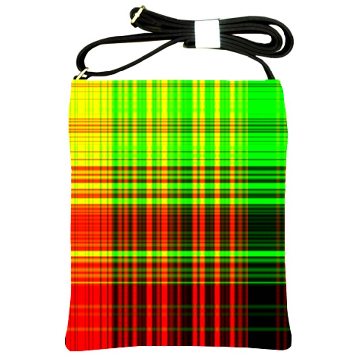 Line Light Neon Red Green Shoulder Sling Bags