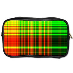 Line Light Neon Red Green Toiletries Bags