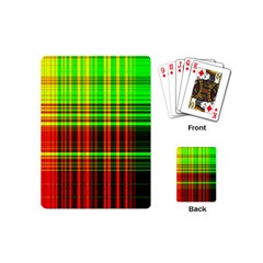 Line Light Neon Red Green Playing Cards (mini)  by Mariart