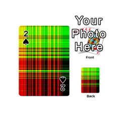 Line Light Neon Red Green Playing Cards 54 (Mini) 