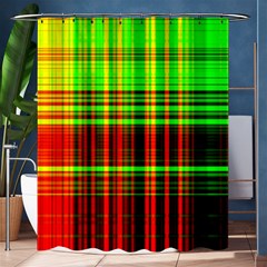 Line Light Neon Red Green Shower Curtain 60  X 72  (medium) 