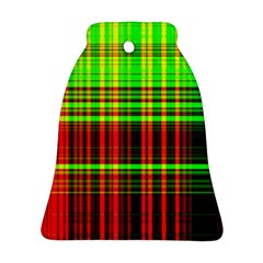 Line Light Neon Red Green Bell Ornament (two Sides) by Mariart