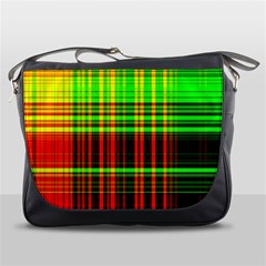 Line Light Neon Red Green Messenger Bags