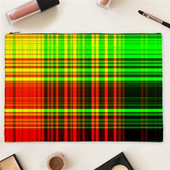 Line Light Neon Red Green Cosmetic Bag (XXL) 