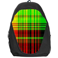 Line Light Neon Red Green Backpack Bag by Mariart