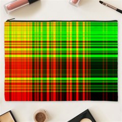 Line Light Neon Red Green Cosmetic Bag (xxxl) 