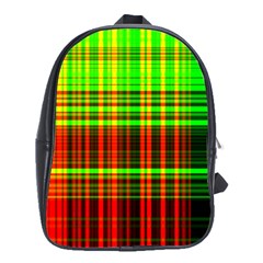 Line Light Neon Red Green School Bags (XL) 