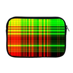 Line Light Neon Red Green Apple Macbook Pro 17  Zipper Case by Mariart