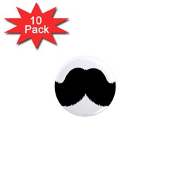 Mustache Owl Hair Black Man 1  Mini Magnet (10 Pack) 