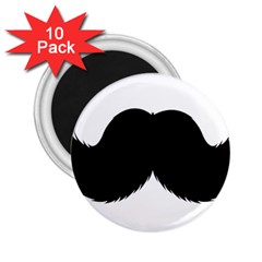 Mustache Owl Hair Black Man 2 25  Magnets (10 Pack) 