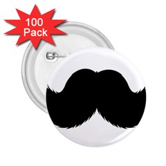 Mustache Owl Hair Black Man 2 25  Buttons (100 Pack)  by Mariart