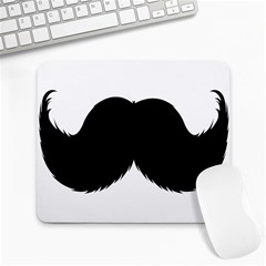 Mustache Owl Hair Black Man Large Mousepads by Mariart