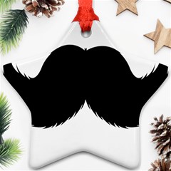 Mustache Owl Hair Black Man Star Ornament (two Sides) by Mariart