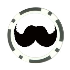 Mustache Owl Hair Black Man Poker Chip Card Guard