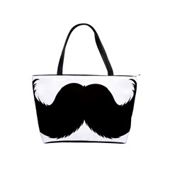 Mustache Owl Hair Black Man Shoulder Handbags by Mariart