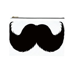 Mustache Owl Hair Black Man Cosmetic Bag (large) 