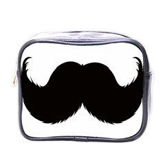 Mustache Owl Hair Black Man Mini Toiletries Bags by Mariart