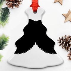 Mustache Owl Hair Black Man Christmas Tree Ornament (two Sides) by Mariart