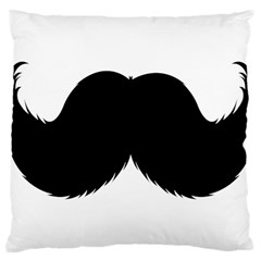 Mustache Owl Hair Black Man Large Cushion Case (one Side) by Mariart