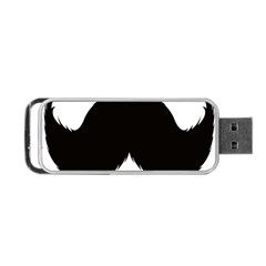 Mustache Owl Hair Black Man Portable Usb Flash (one Side)