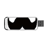 Mustache Owl Hair Black Man Portable USB Flash (One Side) Front