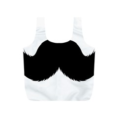 Mustache Owl Hair Black Man Full Print Recycle Bags (s) 