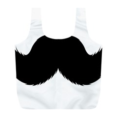 Mustache Owl Hair Black Man Full Print Recycle Bags (l)  by Mariart