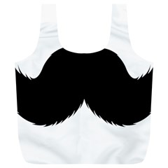 Mustache Owl Hair Black Man Full Print Recycle Bags (l)  by Mariart