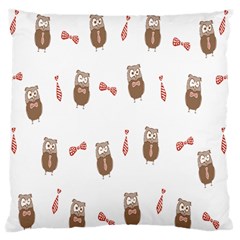 Insulated Owl Tie Bow Scattered Bird Standard Flano Cushion Case (one Side)