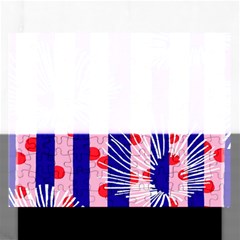 Line Vertical Polka Dots Circle Flower Blue Pink White Rectangular Jigsaw Puzzl by Mariart