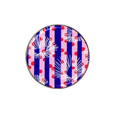 Line Vertical Polka Dots Circle Flower Blue Pink White Hat Clip Ball Marker (4 Pack) by Mariart