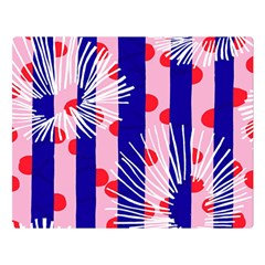 Line Vertical Polka Dots Circle Flower Blue Pink White Double Sided Flano Blanket (large)  by Mariart