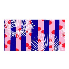 Line Vertical Polka Dots Circle Flower Blue Pink White Satin Wrap by Mariart